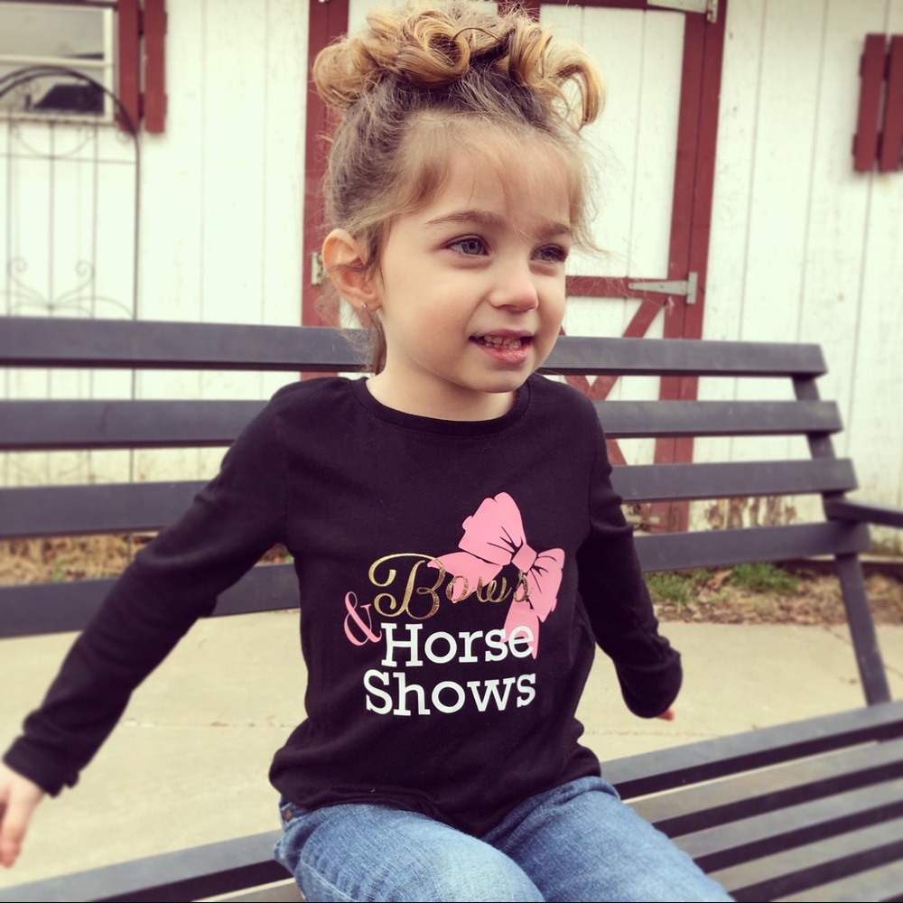 Bows and Horse Shows Long Sleeve Tee